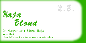 maja blond business card